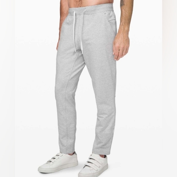 Lululemon City sweatpants Stone Gray Straight Cinchable Leg M Athleisure - Picture 1 of 14